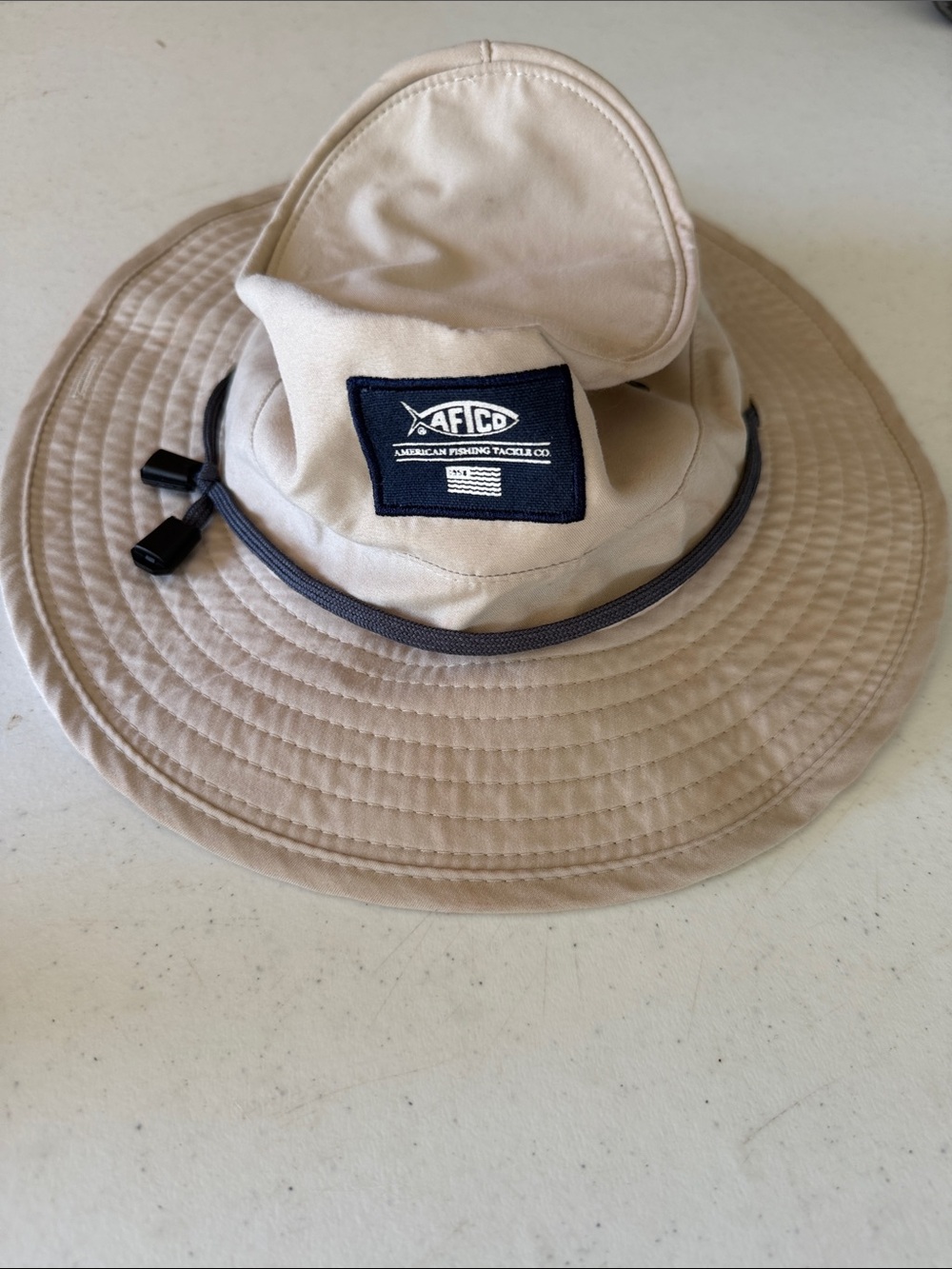 AFTCO Tan Wide Brim Fishing Sun Hat